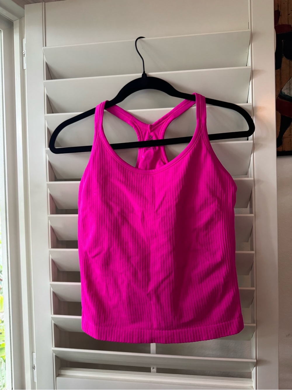 Racerback Ribbed Tank Top - Picture 2 of 3